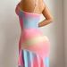 Aria Basics European And American Cross-Border Platform Sexy Women's Clothing Rainbow Pleated Slim Pure Desire Strap Bodycon Long_ecoleips.com