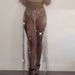 2025 Autumn Winter New Women's Diamond Chain Tassel Long Sexy Sheer Super Shiny Hot Girl Skirt_ecoleips.com