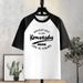 American Style Raglan Short Sleeve T-Shirt Men's Women's Pure Cotton Summer Loose Color Block Patchwork Top_ecoleips.com
