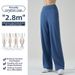 Women's Clothing Naked Feel Yoga Sports Wide Leg Pants High Waisted Casual Breathable Women's Sportswear With Fairy Like Drape Straight Leg_ecoleips.com