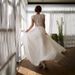 2025 Spring And Summer European And American Foreign Trade Source Retro Wedding Dress Lace Short Sleeve A Line Chiffon Dress_ecoleips.com