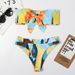 Aria Basics 2026 New Printed Tie-Dye Sexy Strapss Bikini Swimwear For Women, Slim Fit Two-Piece Set, European And American Hot_ecoleips.com