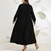Exclusive Cross-border Supply For The Middle East: Color-blocked Patchwork Robe, Plus-size Muslim Long-sleeve_ecoleips.com