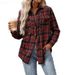 Autumn/Winter Cross-Border European And American Women's Clothing 2026 New Casual Fashion Loose Plaid Pocket_ecoleips.com