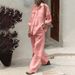 Women's Clothing Women's Long Sleeved Shirts And Loose Pants Two Piece Suit_ecoleips.com