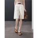 Boutique Quality Summer New Style Loose-fitting Slimming High-waisted Women's Casual Suit Shorts, Mid-length_ecoleips.com