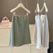 French Style High-Waisted Satin Midi Skirt for Women Simple Chic A-Line Mini Skirt Acetate New Summer 2026_ecoleips.com
