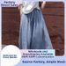 Women's Artistic Retro Wide Leg Jeans Drawstring Casual Loose Fit Long Pants 2025 Cross Border Fashion_ecoleips.com