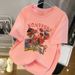 Women's Pure Cotton Short Sleeve T-Shirt Unique American Loose Fit Summer Style Top Factory Direct Sales_ecoleips.com
