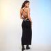 Summer Sexy Backless Slim Fit Dress for European American Women Solid Color Tie up Slit Design Hot Girls Clothing_ecoleips.com