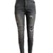 Women's Clothing Fashion Stretch Denim Fabric Women's Skinny Jeans Hole Motorcycle Style Clothing For Formal & Casual For Women_ecoleips.com