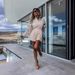Women's Clothing Casual Style Summer Style Solid Color Single Breasted Stand Up Collar Lace Shorts Long Sleeved Suit_ecoleips.com