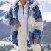 Cozy Fleece Hooded Jacket For Women - Oversized Winter Coat With Soft Plush Fabric, Streetwear Fashion, Multiple Colors & Extended Sizes (S-8XL)_ecoleips.com