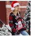 Christmas Sweater Women’s Knit Pullover – Santa Embroidery Oversized Holiday Jumper (S-XXXL, Black/Red)_ecoleips.com