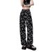 Summer Digitally Printed Straight Leg Pants Japanese Style Loose Comfortable Men's Slimming Casual Fashion Couple Style Women's Sportswear_ecoleips.com