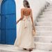 Women's Clothing Women's Ethnic Style Long Dress Halter Neck Crochet Hollow Out Backless Vacation Dress For Formal & Casual For Women_ecoleips.com