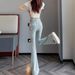 American Retro Light-colored Flared Jeans For Women, 2025 Autumn And Winter New Style, High-waisted, Hip-lifting,_ecoleips.com