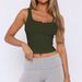 DiYun European And American Y2K Hot Girl Style Buttoned Camisole Vest T-Shirt Women's Clothing 2025 Spring/Summer_ecoleips.com