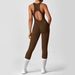 Women's Clothing Long One Piece Yoga Suit Tight Hollow Back Fitness Suit Women's High Elastic One Piece Sports Yoga Suit_ecoleips.com