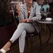 2025 Women's New Casual Elegant Plaid Stylish Lapel Professional Suit Fashion Slim Fit Long Pants Set_ecoleips.com