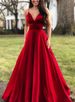 Women's Clothing Sexy V Neck Dress Suspenders Solid Color Sleeveless Fashion Evening Dress_ecoleips.com
