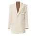 New Super Heavy Butterfly Flower Staggered Loose Version Suit Jacket Top_ecoleips.com