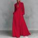 Cross-border European American 2026 French-style Waist-cinching Slimming Long-sleeve Pleated Dress, Elegant And Vintage_ecoleips.com