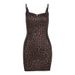 European And American Style 2024 Summer New Women's Leopard Print Sexy Personality Hot Girl Square Neck_ecoleips.com