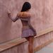 Women's Sweater New Sexy Hot Girl Off-Shoulder Long Sleeve + Short Skirt Two-Piece Set_ecoleips.com