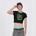 Skeleton Selfie Heart Y2K Baby Tee American Halloween Top_ecoleips.com