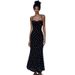 Wind New Women's Summer INS French Style Slim Fit Backless Polka Dot Suspender Dress_ecoleips.com