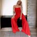 New Arrival One Shoulder Straight Jumpsuit Dress Slim Fit Long Sleeve Long Pants Women Daily Casual Party Wear_ecoleips.com