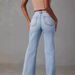 "Vintage Washed Lambswool-Blend Jeans - Light Blue Distressed Denim (S-5XL)"_ecoleips.com