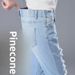 2026 Spring/Summer Women's Ripped Jeans, Nine-Quarter Loose Slim Fit Harem Elastic Waistband, BF9-Quarter Pants, Trendy_ecoleips.com