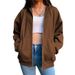 Women's Clothing Unisex Zip-Up Hoodie - Streetwear Pullover With Hood, Loose Fit Casual Jacket For Men & Women (Black/White/Grey/Blue/Brown_ecoleips.com