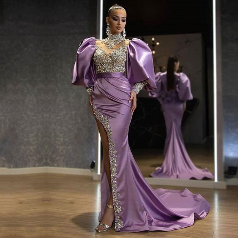 Women's Clothing Spring New Women's Evening Dress Sequined Gold Splicing Dress Temperament Long Skirt_ecoleips.com