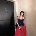 American Style Two-Piece Halter Neck Camisole For Women Hot Girl Slim Fit Top + Wide-Leg Casual Pants Set_ecoleips.com