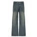 American Retro Heavy-washed Patchwork Low-rise Jeans For Women, Cross-border Loose Casual Long Pants_ecoleips.com