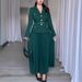 Women's Clothing New Temperament Waist Suit Jacket Pleated Long Skirt Two Piece Women's Skirt Suit_ecoleips.com