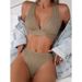 Women's Clothing Two Piece Swimsuit For Women Sexy Solid Color Bikini European American Style Halter Neck Design_ecoleips.com