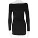 AC416 French-style Elegant Off-shoulder Long-sleeve Knit Top And Spring Sexy Slim-fit Ruched Bodycon Skirt_ecoleips.com