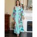 Women's Clothing Robe Middle East Printing Hot Diamond Bubble Beads Ethnic Style_ecoleips.com