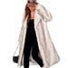 Luxury Ombre Fox Fur Coat – Winter Gradient Faux Fur Jacket With Thickened Lining & Notched Collar (White/Black & White/Brown, S-XXL)_ecoleips.com