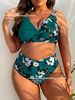 Aria Basics 2025 New Plus Size European And American Style Cross-Border Sexy Floral Push-Up Bikini Set Swimsuit For Women_ecoleips.com