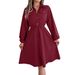 Real Shot Of 2026 European And American Spring/summer Casual Buttoned, Belted, Waist-cinching Long-sleeve Shirt Dress._ecoleips.com