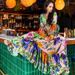 Deep V-Neck Lantern Sleeve One-Piece Swimsuit – Floral Print Beach Cover-Up Set (UPF 50+ Sun Protection, Tummy Control)_ecoleips.com
