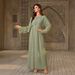 2025 Spring Summer New Muslim Fashion Floral Embroidered Sleeve Elegant Cover-up Long Dress_ecoleips.com