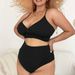 Verve New Swimwear Two-Piece High Waist Plus Size Bikini Women's Swimsuit_ecoleips.com