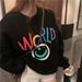 Korean-style Ins Trendy Pullover Crew Neck Sweatshirt For Women, Autumn Loose-fitting Casual Thin Jacket,_ecoleips.com