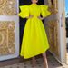 Cross-Border African Women's Clothing 2024 Summer New Double-Layer Ruffle Sleeve Solid Color Party European And_ecoleips.com